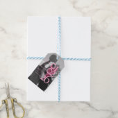Moderne Roze Typografie Bedankt Cadeaulabel (Met Touw)
