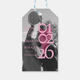 Moderne Roze Typografie Bedankt Cadeaulabel