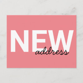 Moderne roze Typografie Bewegende Aankondiging Briefkaart