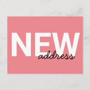 Moderne roze Typografie Bewegende Aankondiging Briefkaart