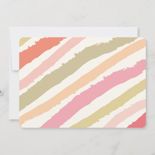 Moderne Roze Typografie Kleurrijk Meisje Baby show Kaart (Achterkant)