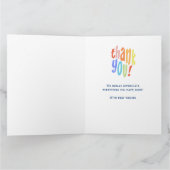 Moderne roze typografische dank u waardering kaart (Binnen)