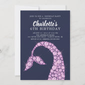 Moderne roze uitnodiging tot geboorte (Voorkant)