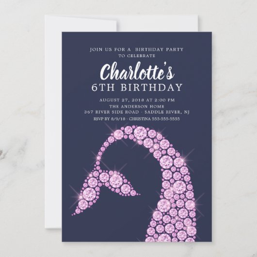 Moderne roze uitnodiging tot geboorte (Voorkant)