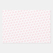 Moderne roze Valentijnsdag die papier S verpakt Inpakpapier Vel (Voorkant)
