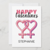 Moderne roze Valentijnsdag Feestdagenkaart (Voorkant)