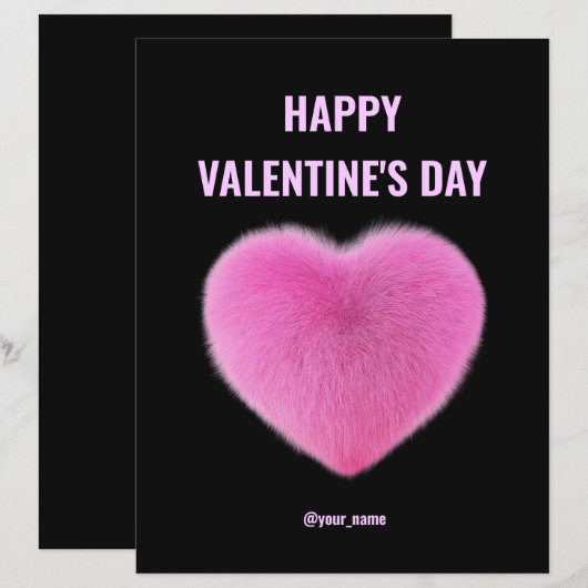 Moderne Roze Valentijnse Kaart Business (Voorkant / Achterkant)