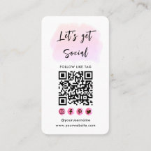 Moderne roze verbinding met de Amerikaanse QR-code