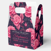 Moderne Roze Verjaardags Favorieten Doos Voor Tuin Bedankdoosjes (Geopend)