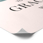 Moderne Roze Verloop Foto Welkom Bord Poster (Hoek)