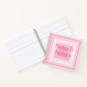 Moderne roze verloop tegelpatroon notitieboek (Binnen)