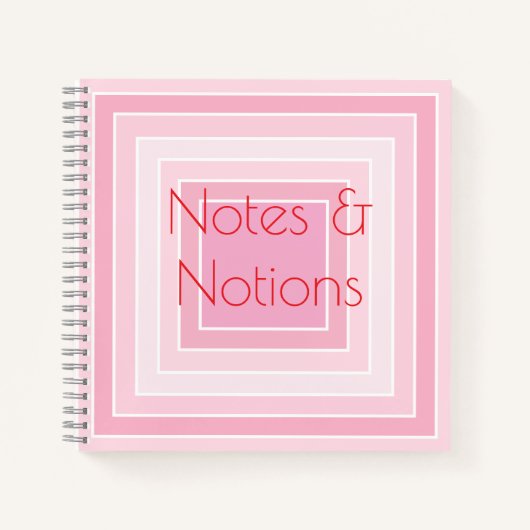 Moderne roze verloop tegelpatroon notitieboek (Voorkant)
