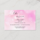 Moderne roze verloopdoekjes voor zakelijke auto's visitekaartje (Achterkant)