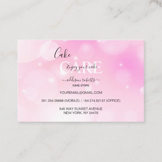 Moderne roze verloopdoekjes voor zakelijke auto's visitekaartje (Achterkant)