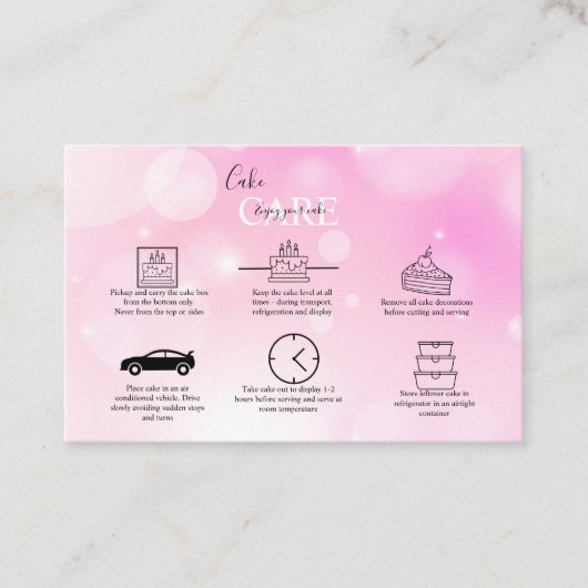 Moderne roze verloopdoekjes voor zakelijke auto's visitekaartje (Voorkant)