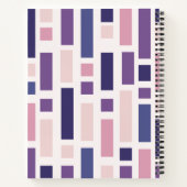 Moderne roze violette geometrische vormen notitieboek (Achterkant)