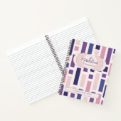 Moderne roze violette geometrische vormen notitieboek (Binnen)