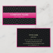 Moderne roze Visitekaartje met Damask (Voorkant / Achterkant)