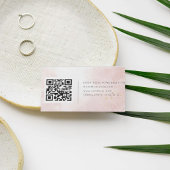 Moderne roze visitekaartje met QR-code | Elegant M