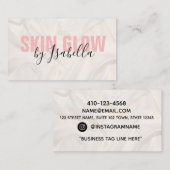 Moderne roze Visitekaartje van de zijde (Voorkant / Achterkant)