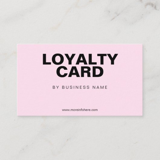 Moderne roze visitekaartje voor korting op korting klantenkaartje (Achterkant)