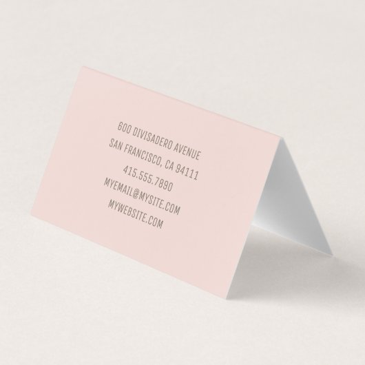 Moderne roze Visitekaartjes met roze pasta (Achterkant)