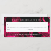 Moderne Roze Vlammen Aangepast Logo Cadeaubon (Achterkant)