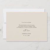 Moderne roze vlinders bloemenfoto bruiloft bedankkaart (Achterkant)