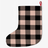 Moderne roze voorstelling en naam grote kerststop grote kerstsok (Achterkant)