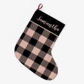 Moderne roze voorstelling en naam grote kerststop kerstsok (Voorkant (Hangend))