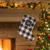 Moderne roze voorstelling en naam grote kerststop kerstsok