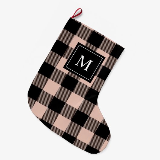 Moderne roze voorstelling en naam grote kerststop kerstsok (Voorkant (Hangend))