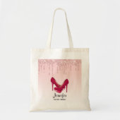 Moderne roze vormgeving glitter en hoge niveaus tote bag (Voorkant)