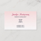 Moderne roze vormgeving glitter en hoge niveaus visitekaartje (Achterkant)