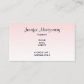 Moderne roze vormgeving glitter en hoge niveaus visitekaartje (Achterkant)