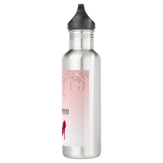 Moderne roze vormgeving glitter en hoge niveaus waterfles  (Rechts)