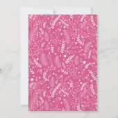 Moderne roze vreugdevolle vakantiefoto feestdagenkaart (Achterkant)