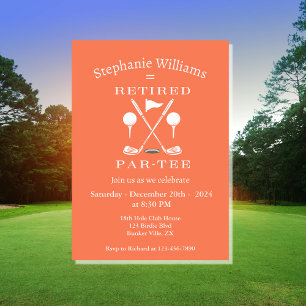 Moderne Roze Vrouw Pensioen Golf Embleem Clubs Kaart