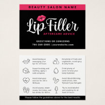 Moderne roze vulling nazorginstructies Kaart