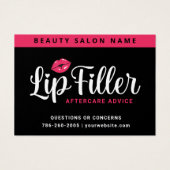 Moderne roze vulling nazorginstructies Kaart (Voorkant)