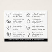 Moderne roze vulling nazorginstructies Kaart (Achterkant)