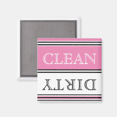 Moderne roze wasmachine Dirty Clean Magnet (Voorkant / Achterkant)