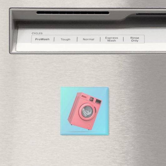 Moderne roze wasmachine magneet (Insitu (Vaatwasser))