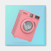 Moderne roze wasmachine magneet (Voorkant)