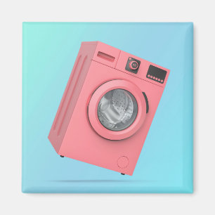Moderne roze wasmachine magneet