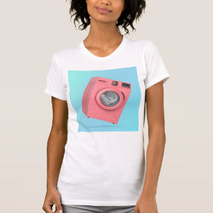 Moderne roze wasmachine t-shirt