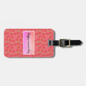 Moderne roze watermeloen, zomer bagagelabel (Voorkant horizontaal)
