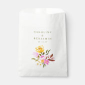 Moderne roze Waterverf - Aangepaste namen bruiloft Bedankzakje (Voorkant)