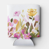 Moderne roze Waterverf - Aangepaste namen bruiloft Blikjeskoeler (Achterkant)