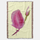 Moderne roze waterverf bloem deken (Voorkant Verticaal)